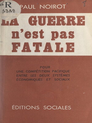 cover image of La guerre n'est pas fatale